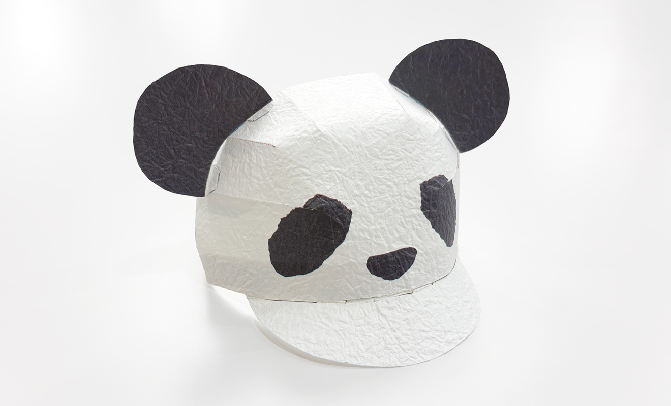 PANDA TAKE LAB ペーパークラフト（サンバイザー）実物画像